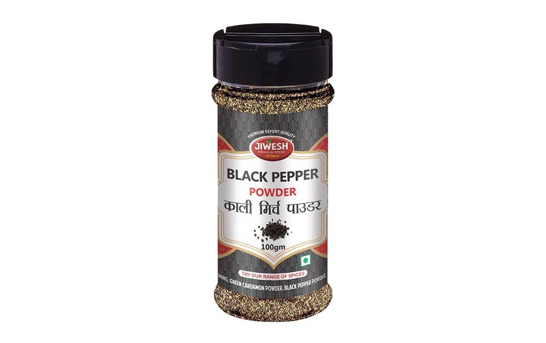 Jiwesh Black Pepper Powder    Plastic Jar  100 grams